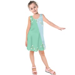 Flower Branch Corolla Wreath Lease Kids  Sleeveless Dress by Grandong