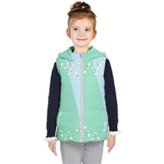 Flower Branch Corolla Wreath Lease Kids  Hooded Puffer Vest by Grandong