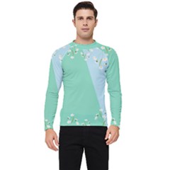 Flower Branch Corolla Wreath Lease Men s Long Sleeve Rash Guard by Grandong