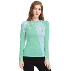 Flower Branch Corolla Wreath Lease Women s Long Sleeve Rash Guard by Grandong