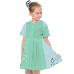 Flower Branch Corolla Wreath Lease Kids  Sailor Dress by Grandong