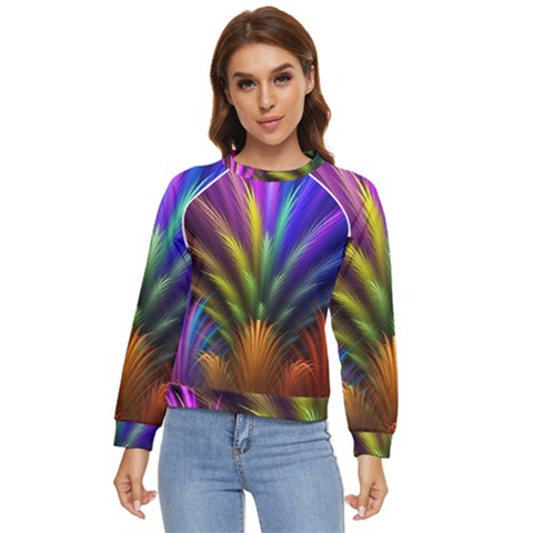 Abstract Colors - , Abstract Colors Women s Long Sleeve Raglan T-shirt by nateshop