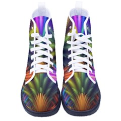 Abstract Colors - , Abstract Colors Women s High-top Canvas Sneakers by nateshop