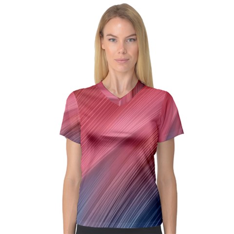 Abstract, Lines V-neck Sport Mesh T-shirt by nateshop