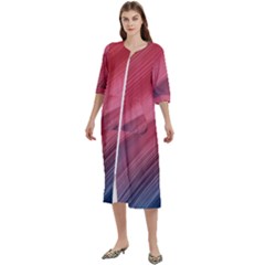 Abstract, Lines Women s Cotton 3/4 Sleeve Night Gown by nateshop