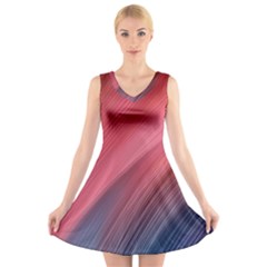 Abstract, Lines V-neck Sleeveless Dress by nateshop