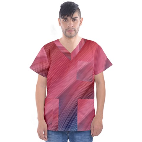 Abstract, Lines Men s V-neck Scrub Top by nateshop