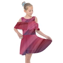 Abstract, Lines Kids  Shoulder Cutout Chiffon Dress by nateshop