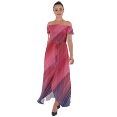 Abstract, Lines Off Shoulder Open Front Chiffon Dress by nateshop