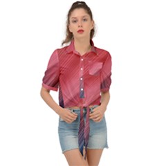 Abstract, Lines Tie Front Shirt  by nateshop