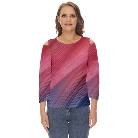 Abstract, Lines Cut Out Wide Sleeve Top by nateshop