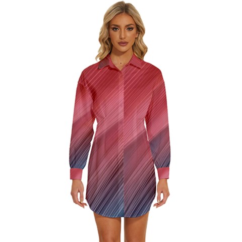 Abstract, Lines Womens Long Sleeve Shirt Dress by nateshop