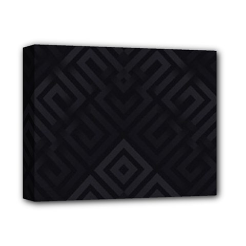 Black Pattern, Black, Pattern Deluxe Canvas 14  X 11  (stretched) by nateshop