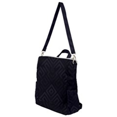 Black Pattern, Black, Pattern Crossbody Backpack by nateshop