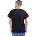 Black Pattern, Black, Pattern Men s V-Neck Scrub Top View2