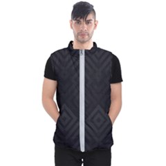 Black Pattern, Black, Pattern Men s Puffer Vest