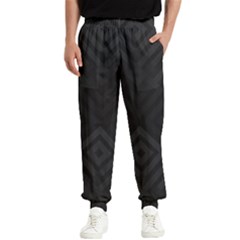 Black Pattern, Black, Pattern Men s Elastic Waist Pants by nateshop