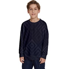 Black Pattern, Black, Pattern Kids  Crewneck Sweatshirt by nateshop