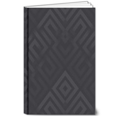 Black Pattern, Black, Pattern 8  X 10  Hardcover Notebook by nateshop