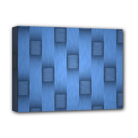 Blue Pattern Texture Deluxe Canvas 16  X 12  (stretched)  by nateshop