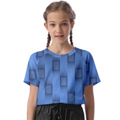 Blue Pattern Texture Kids  Basic T-shirt by nateshop