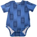 Blue Pattern Texture Baby Short Sleeve Bodysuit View1