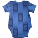 Blue Pattern Texture Baby Short Sleeve Bodysuit View2