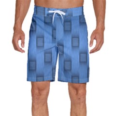 Blue Pattern Texture Men s Beach Shorts by nateshop