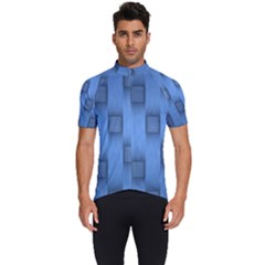 Blue Pattern Texture Men s Short Sleeve Cycling Jersey by nateshop