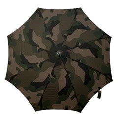 Camo, Abstract, Beige, Black, Brown Military, Mixed, Olive Hook Handle Umbrellas (large) by nateshop