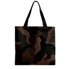 Camo, Abstract, Beige, Black, Brown Military, Mixed, Olive Zipper Grocery Tote Bag by nateshop