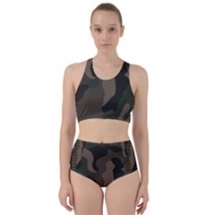 Camo, Abstract, Beige, Black, Brown Military, Mixed, Olive Racer Back Bikini Set by nateshop