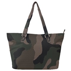 Camo, Abstract, Beige, Black, Brown Military, Mixed, Olive Full Print Shoulder Bag by nateshop