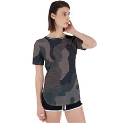 Camo, Abstract, Beige, Black, Brown Military, Mixed, Olive Perpetual Short Sleeve T-shirt