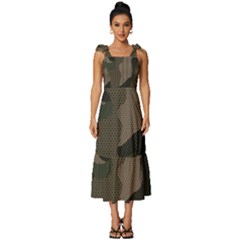 Camo, Abstract, Beige, Black, Brown Military, Mixed, Olive Tie-strap Tiered Midi Chiffon Dress by nateshop