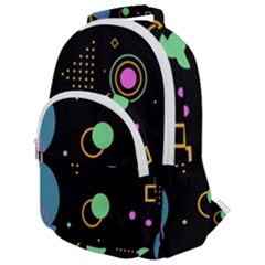 Colartive, Aesthetic, Amoled, Black, Colorful, Desenho Rounded Multi Pocket Backpack by nateshop