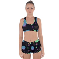 Colartive, Aesthetic, Amoled, Black, Colorful, Desenho Racerback Boyleg Bikini Set by nateshop