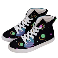 Colartive, Aesthetic, Amoled, Black, Colorful, Desenho Men s Hi-Top Skate Sneakers