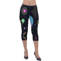 Colartive, Aesthetic, Amoled, Black, Colorful, Desenho Lightweight Velour Capri Leggings 