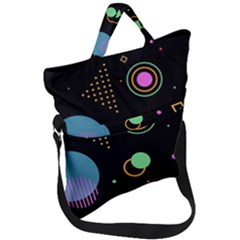 Colartive, Aesthetic, Amoled, Black, Colorful, Desenho Fold Over Handle Tote Bag by nateshop