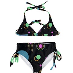 Colartive, Aesthetic, Amoled, Black, Colorful, Desenho Kids  Classic Bikini Set by nateshop