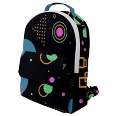 Colartive, Aesthetic, Amoled, Black, Colorful, Desenho Flap Pocket Backpack (small) by nateshop