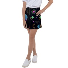 Colartive, Aesthetic, Amoled, Black, Colorful, Desenho Kids  Tennis Skirt by nateshop