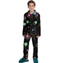 Colartive, Aesthetic, Amoled, Black, Colorful, Desenho Kids  Long Sleeve Velvet Pajamas Set View1