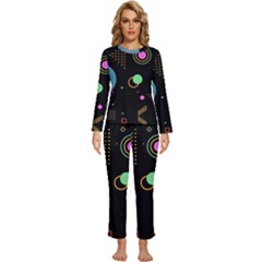 Colartive, Aesthetic, Amoled, Black, Colorful, Desenho Womens  Long Sleeve Lightweight Pajamas Set by nateshop