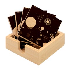 Colartive, Aesthetic, Amoled, Black, Colorful, Desenho Bamboo Coaster Set by nateshop