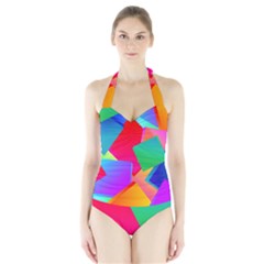 Colors, Color Halter Swimsuit by nateshop