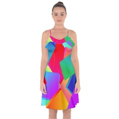 Colors, Color Ruffle Detail Chiffon Dress by nateshop