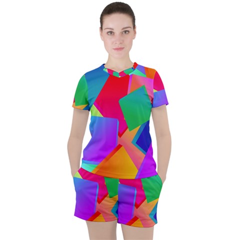 Colors, Color Women s T-shirt And Shorts Set by nateshop