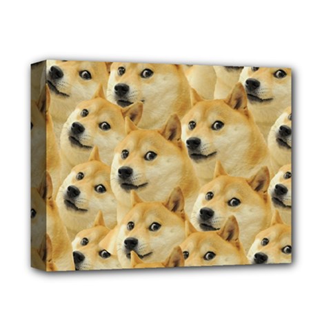 Doge, Memes, Pattern Deluxe Canvas 14  X 11  (stretched) by nateshop